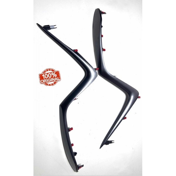 Par Moldura Friso Central Painel Toyota Yaris 2017 Até 2022