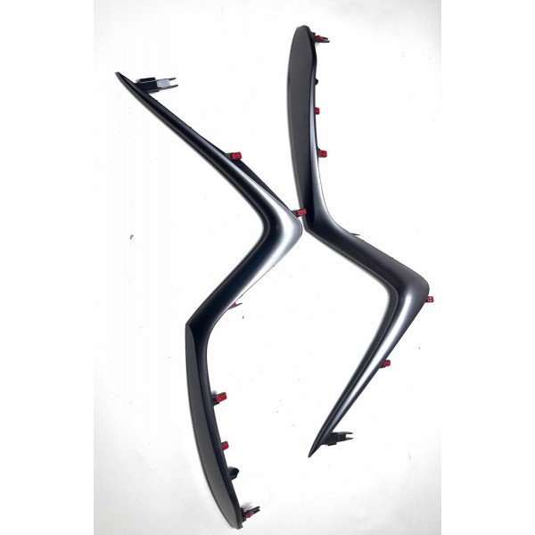 Par Moldura Friso Central Painel Toyota Yaris 2017 Até 2022