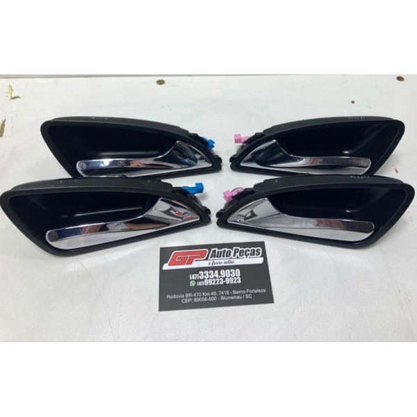 Jogo Capa Maçaneta Interna Da Porta Do Hb20 Cromado